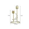 Modern Crescent Moon Candle Holders/Gold Metal Stand Set of 2 /Decorative Table Centerpiece/Golden Home Decor/Diwali Decoration