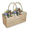 ARTSY® Multipurpose Jute rectangle basket, Used For Storage, Travelling, pooja basket, Gift hamper decoration, DIY craft, 1 Piece