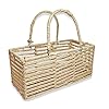 ARTSY® Multipurpose Jute rectangle basket, Used For Storage, Travelling, pooja basket, Gift hamper decoration, DIY craft, 1 Piece