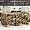 AKWAY Natural Raffia Storage Bin Basket Organizer (11 x 7 x 5) Raffia,Pack of 1