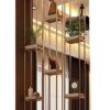 Vinex Steel Industries Wooden Living Room Partition/Divider for Home/Office (V23_Gold_101.6W x 182H Centimeters)
