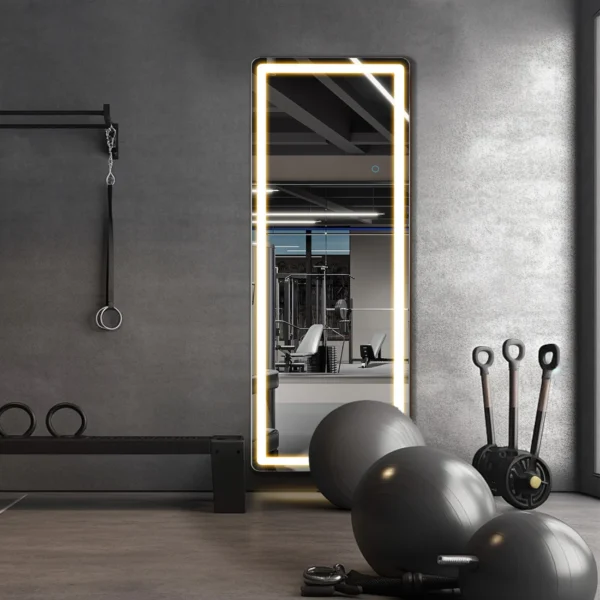 LEDmirrorwritingsonthewall_5 LED Full Length Sleek Designer Wall/Floor Mirror - Rectangle