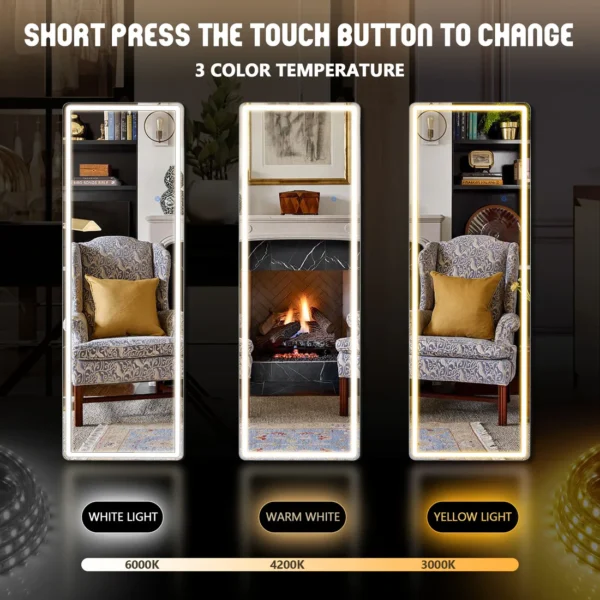 LEDmirrorwritingsonthewall_6 LED Full Length Sleek Designer Wall/Floor Mirror - Rectangle