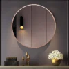 RoseGold Round Mirror in Steel Frame