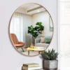RoseGold Round Mirror in Steel Frame