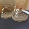 Gold Round Metal Baskit, Wire Basket