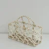 White Paper Raffia Basket For Birthday Gift Hampe